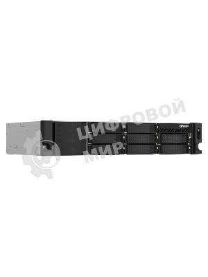 Сетевое хранилище SMB QNAP TS-873AeU-RP-4G NAS 8 HDD trays, 2x 2.5 GbE. 64-bit 4-core AMD V1500B 2,2 GHz, 4 Gb. RAM (1*4 Gb) up to 32Gb (2*16 Gb), 2 x M2 2280 (PCIe Gen3 x 1), 2xPSU W/o rail kit RAIL-B02