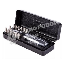 Ударно-поворотная отвертка с набором бит 13 шт Deli DL8901 (PH1, PH2x2, PH3, PH4, SL5, SL6, SL8, SL9, H4, H5, H6, H8), Cr-V, пласт. кейс