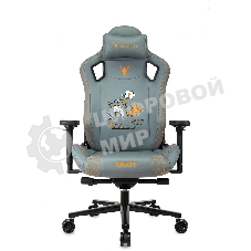 Кресло игровое Knight Craft Dragon серый эко.кожа крестов. металл