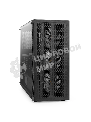 Компьютерный корпус Miditower ExeGate EVO-5001A-450NPX (ATX, БП 450NPX с вент. 12 см, 2хUSB+1хUSB 3.0+HD Audio, черный, 3 вент.12см с RGb подсветкой, боковая панель - закаленное стекло)