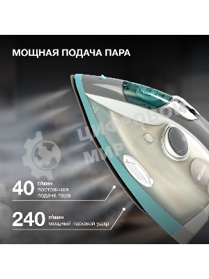 Утюг Hyundai H-SIP2700 белый/серый, 2700 Вт, 	40 г/мин, 240 г/мин, 380 мл