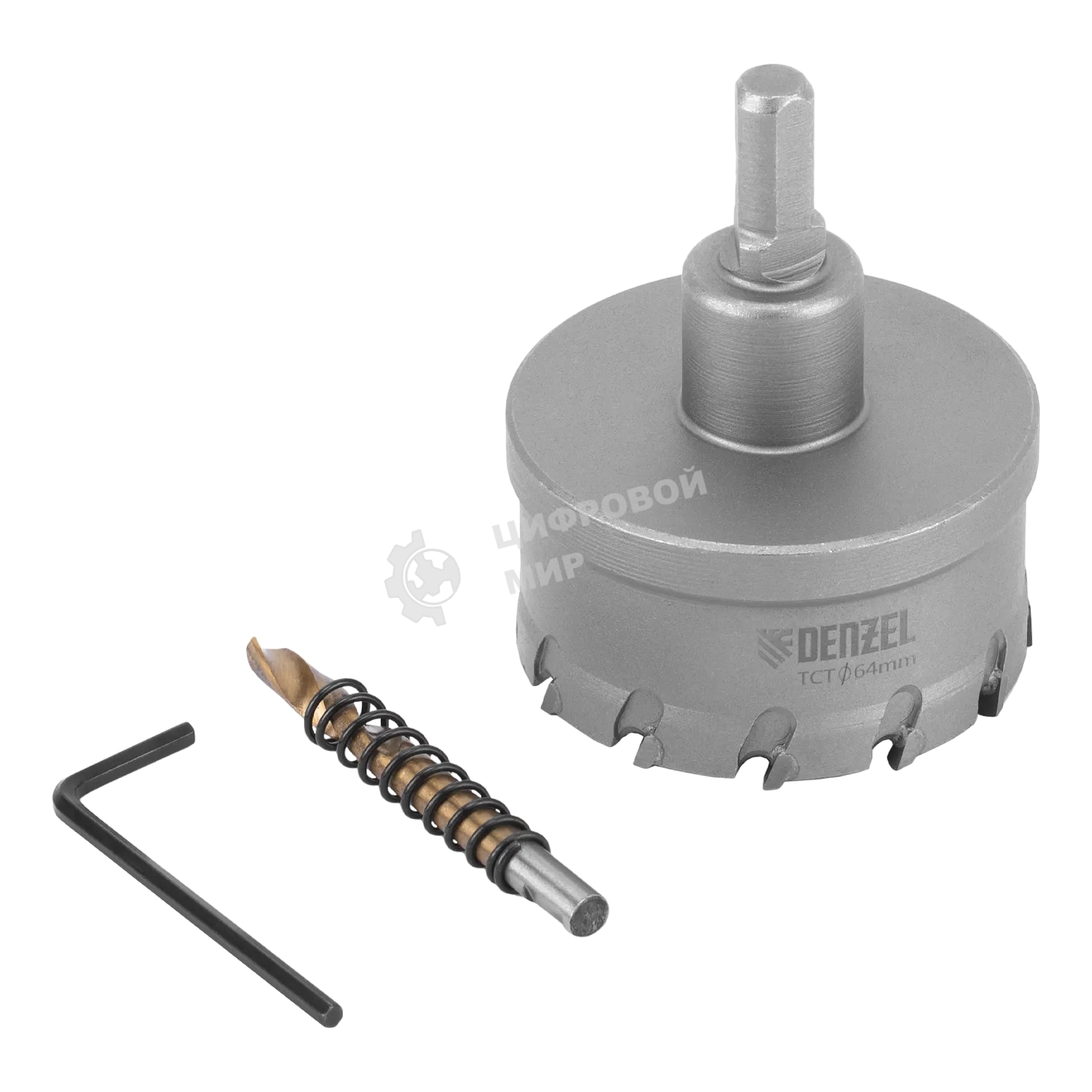 Коронка по металлу Denzel твердосплавная, 64 мм