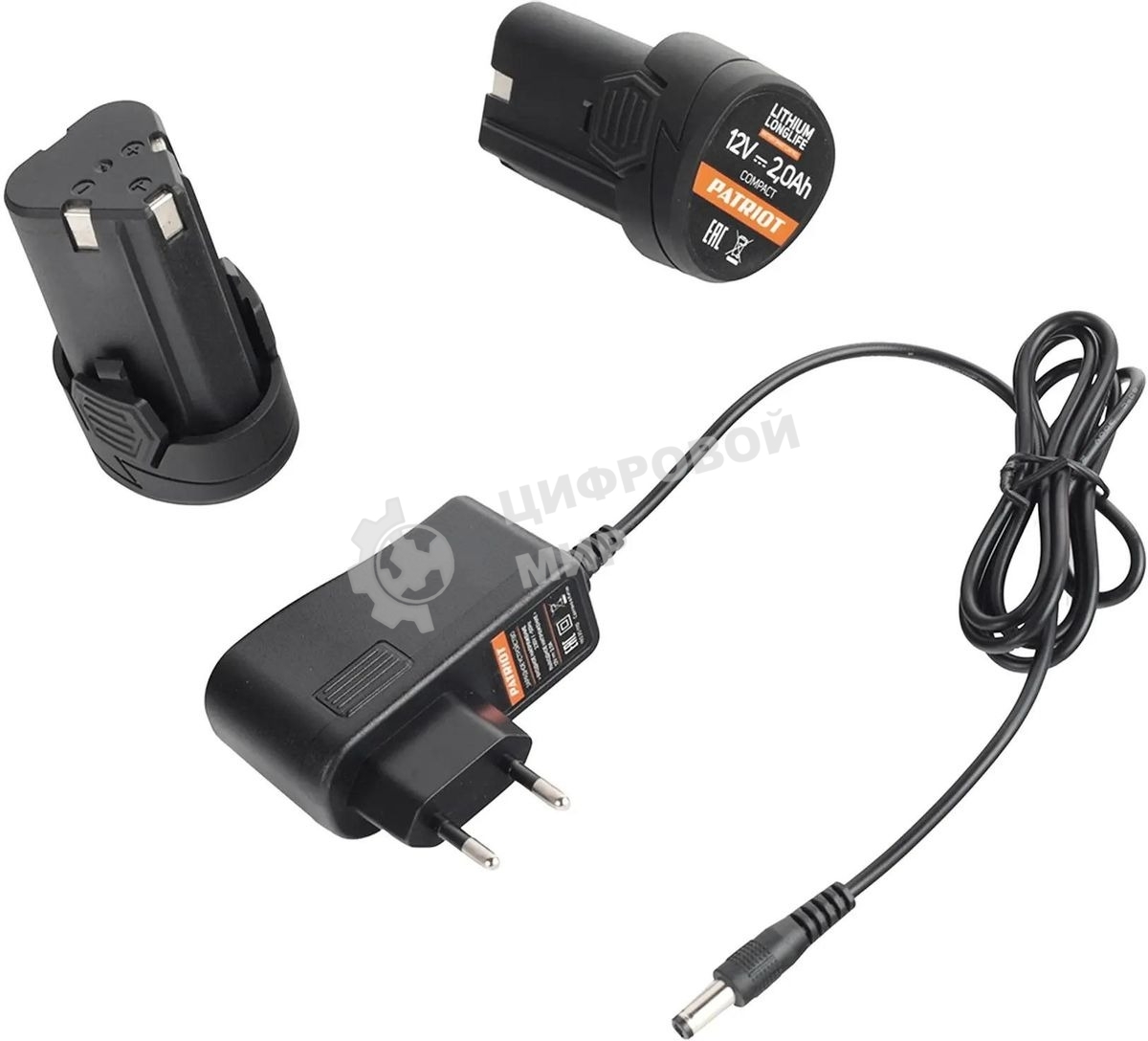 Дрель-шуруповерт аккумуляторная Patriot BR 119Li, Аккумуляторная, 12В, 2 АКБ