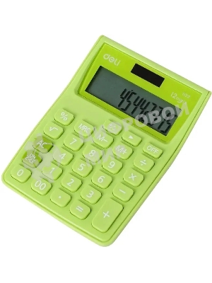 Калькулятор настольный Deli E1122/GRN зеленый 12-разр.