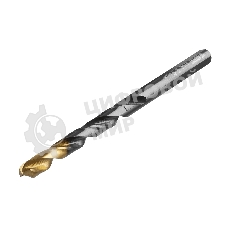 Сверло по металлу Denzel 5,5 мм, HSS-Tin, Golden Tip, 10 шт.