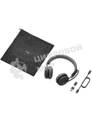 Гарнитура Logitech Zone Wireless 2 UC Graphite серый, беспроводная, Bluetooth 5.2, ANC