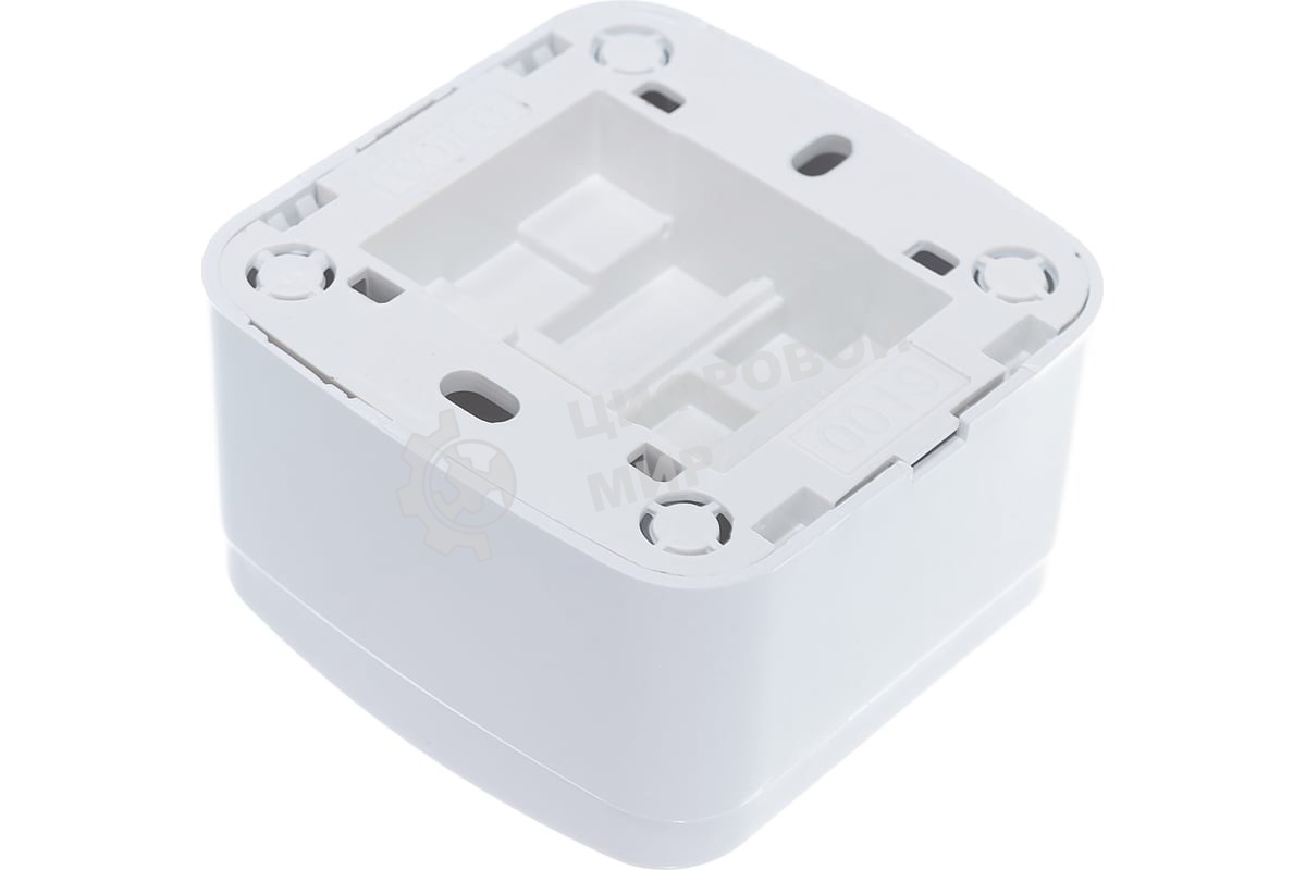 Выключатель Электра одноклавишный с подсветкой белый