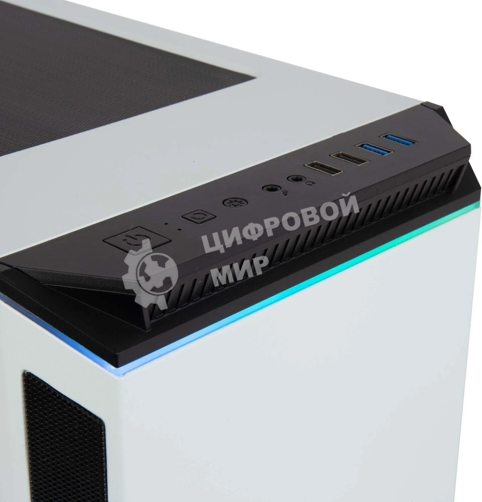 Компьютерный корпус Hiper PW81 белый без БП ATX 3x120мм 2xUSB2.0 2xUSB3.0 audio bott PSU