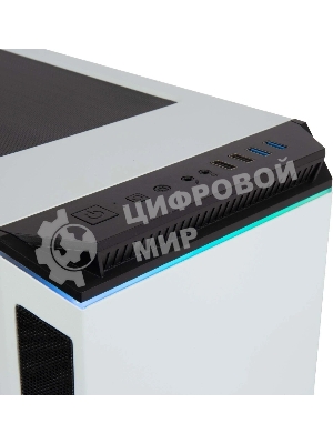 Компьютерный корпус Hiper PW81 белый без БП ATX 3x120мм 2xUSB2.0 2xUSB3.0 audio bott PSU