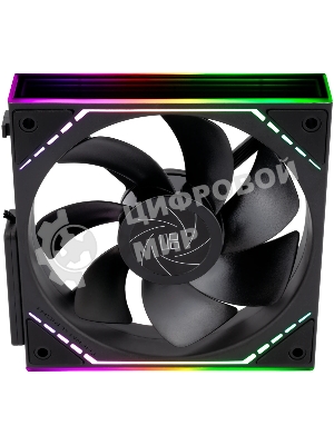 Кулер для корпуса Thermalright TL-M12QR Reverse (124x120x25mm, 4-pin PWM, ARGB, 47.6CFM, 23.2dBA, 1500RPM, черный)