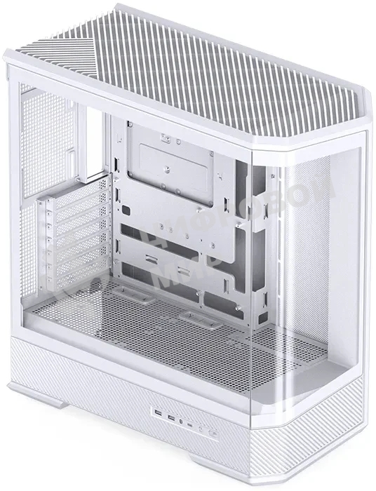 Корпус без блока питания Case JONSBO D400, Midi-Tower, TG, no fan, 2xUSB-A 3.0 + 1xUSB-C 3.2, ATX, mATX, mITX White