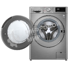 Стиральная машина LG F4V5RGP2T серебристая, загрузка фронтальная 10.5 кг, 1400 об/мин, класс A