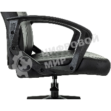 Кресло игровое Бюрократ Zombie 50 черный эко.кожа крестов. пластик