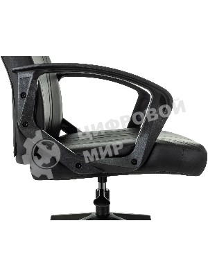 Кресло игровое Бюрократ Zombie 50 черный эко.кожа крестов. пластик