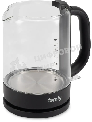 Чайник электрический Domfy DSB-EK304 1.7л. 2200Вт черный (корпус: стекло)