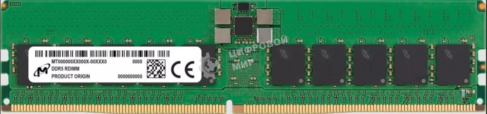Оперативная память Micron, DDR5, 64Gb (1x64 Gb), 5600 MHz, CL40, ECC, RDIMM, OEM