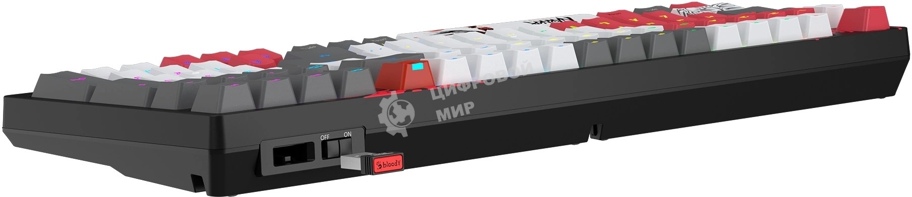 Клавиатура беспроводная механическая A4Tech Bloody WS98 Naraka USB черный/красный (WS98)
