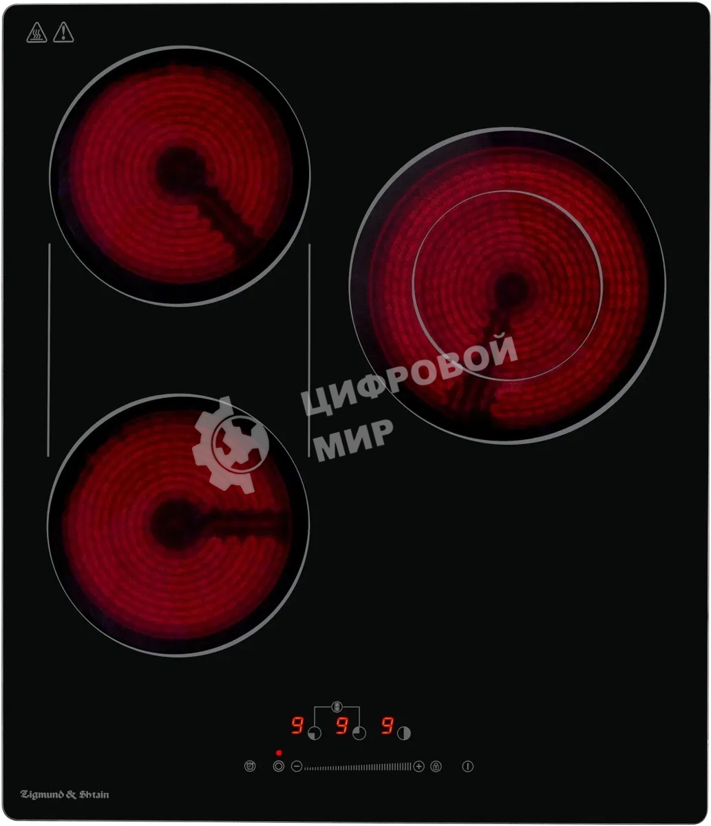 Электрическая варочная панель Zigmund & Shtain CN 42.4 B Hi-Light, независимая, черный