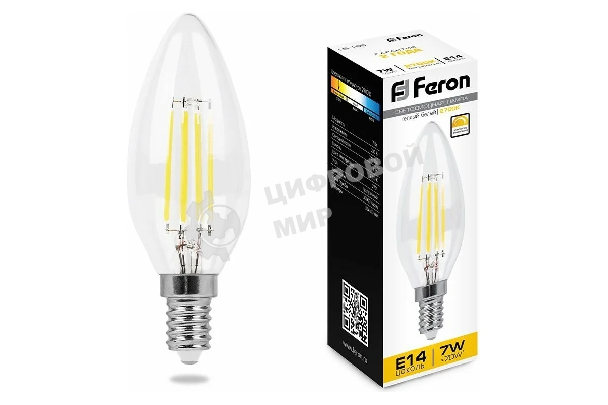 Лампа светодиодная Feron LB-166 7W 230V E14 2700K
