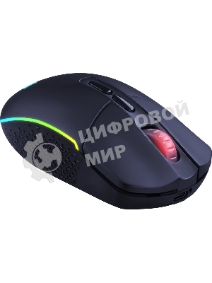 Мышь беспроводная Redragon 2.4G,проводная игровая 7+кн.колесо 10000dpi RGb черный Invader Pro