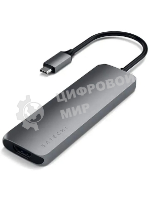 USB-концентратор Satechi ST-UCMPAM, USB Type-C, USB 3.0/USB Type-C/HDMI/SD/micro-SD, USB Type-C