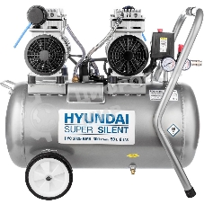 Компрессор поршневой Hyundai HYC 30250LMS безмасляный 300л/мин 50л 2000Вт серебристый/черный
