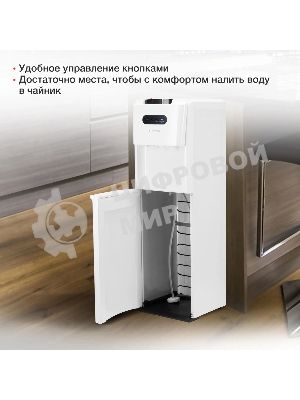 Кулер для воды Starwind SW-1012CW, нижняя загрузка, нагрев 95 °С, охлаждение 4 °С, белый