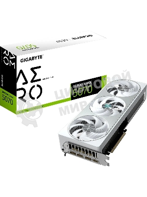 Видеокарта Gigabyte PCI-E GV-N5070AERO OC-12GD 1.0 NVIDIA GeForce RTX 5070 12Gb 192bit GDDR7 2805/28000 HDMIx1 DPx3 HDCP Ret