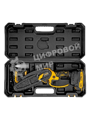 Цепная мини-пила аккумуляторная бесщет. Denzel CCS-150, шина 150 мм, Li-Ion, 20 В