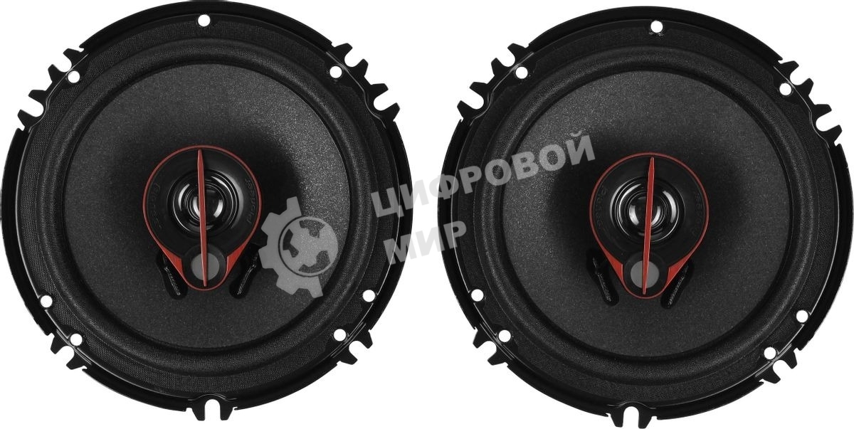Колонки автомобильные Pioneer TS-R1651S-2 (без решетки) 300Вт 90дБ 4Ом 14.24см (6дюйм) (ком.:2кол.) коаксиальные трехполосные