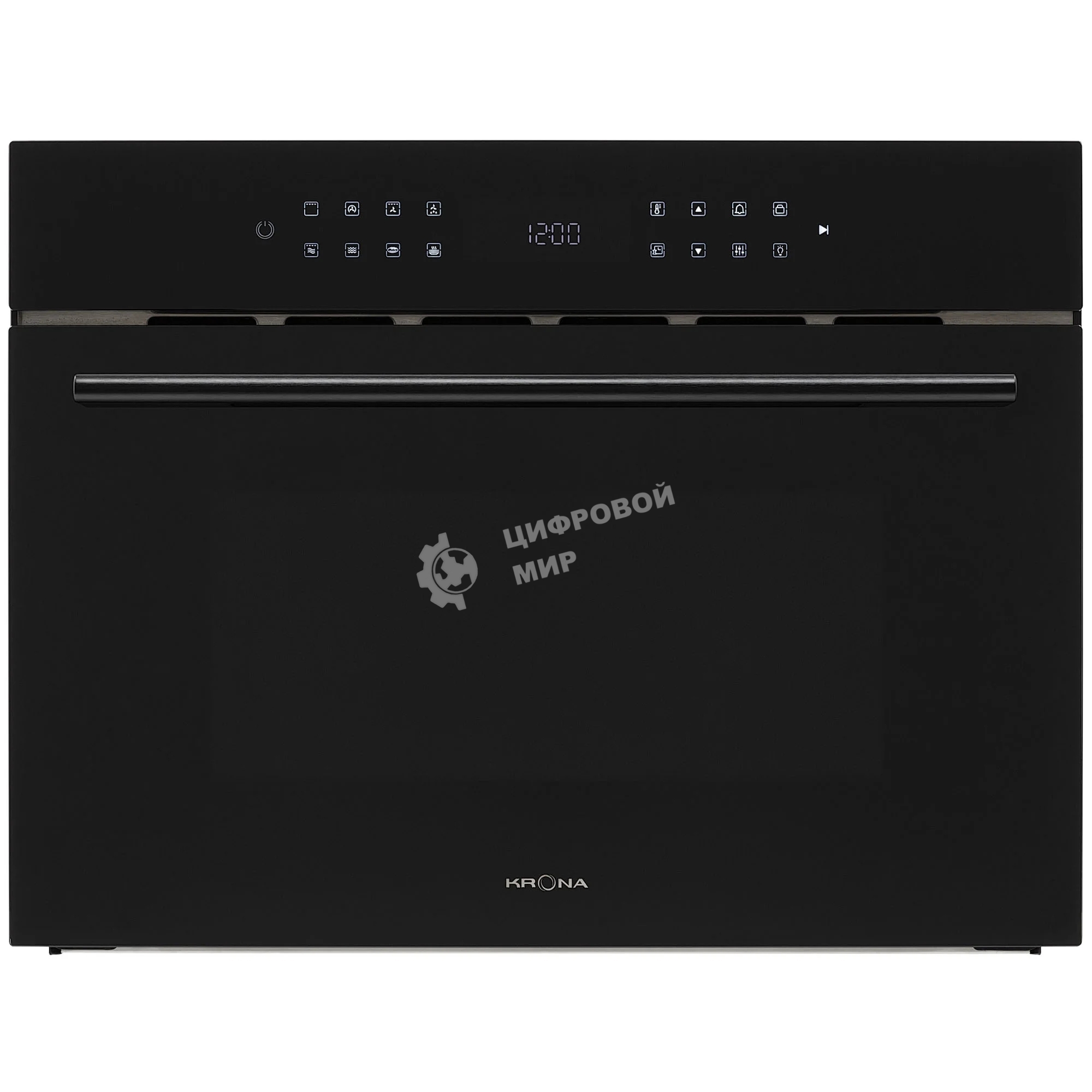 Встраиваемая микроволновая печь Krona ONYX 45H mw BL/BL черный, 38 л, 1000 Вт, переключатели - сенсор