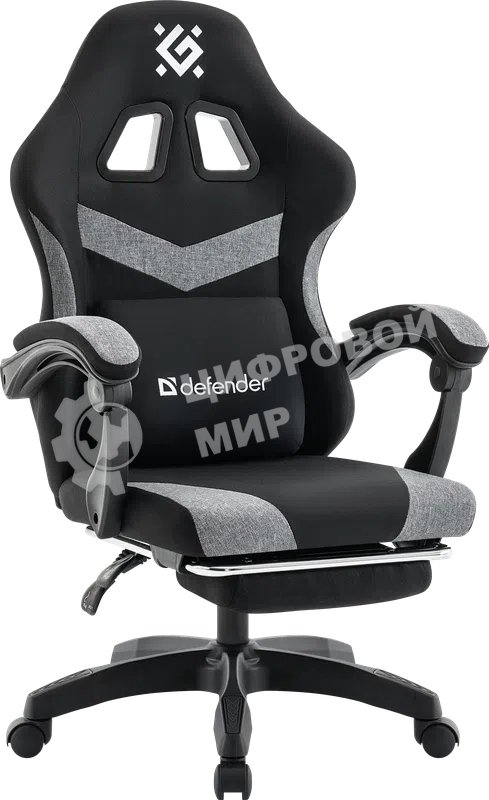 Кресло игровое Defender Runa PRO черн/серый, ткань, класс 2