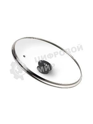 Крышка LARA LR01-97 24 см, стеклянная, универсальная, стильная ручка