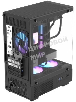 Корпус Formula Crystal Z1CM v2 черный без БП mATX 5x120мм 1xUSB3.0 audio bott PSU
