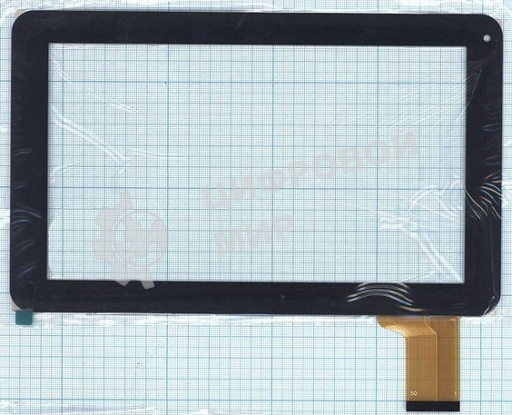 Сенсорное стекло (тачскрин) UK090256-FPC, черное