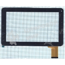 Сенсорное стекло (тачскрин) UK090256-FPC, черное