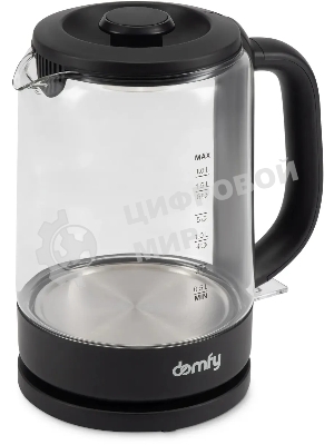 Чайник электрический Domfy DSB-EK304 1.7л. 2200Вт черный (корпус: стекло)