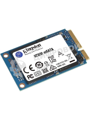 Накопитель SSD Kingston KC600, 256Gb, mSATA, R/W 550/500