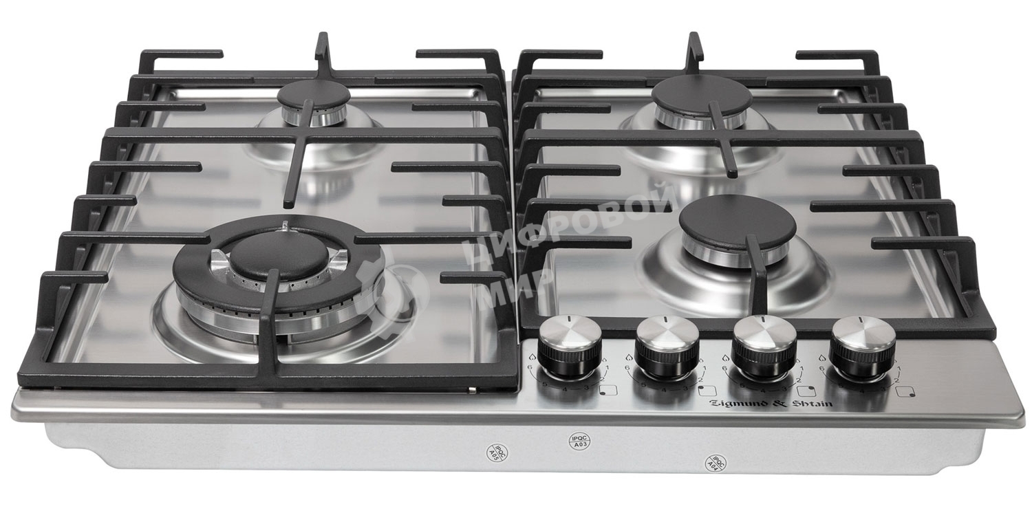 Газовая варочная панель Zigmund & Shtain G 20.6 S нержавеющая сталь