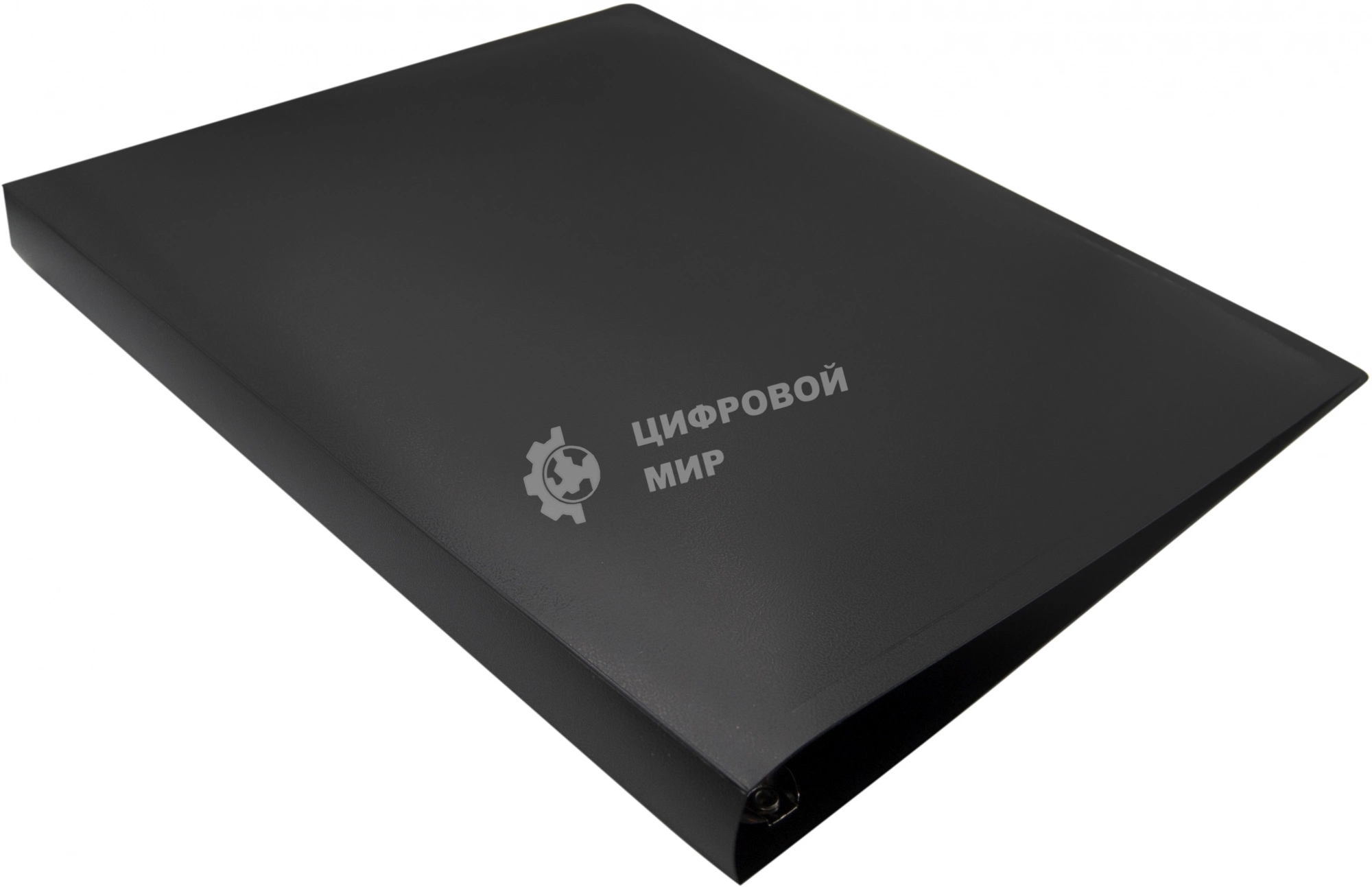 Папка на 4-х кольцах Silwerhof Eco A4, пластик, 0.5мм, черный