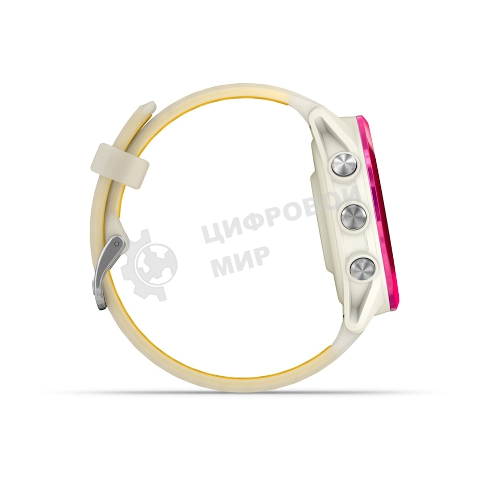 Умные часы Garmin Forerunner 570 слоновая кость, малиновый безель, ремешок манго 42мм