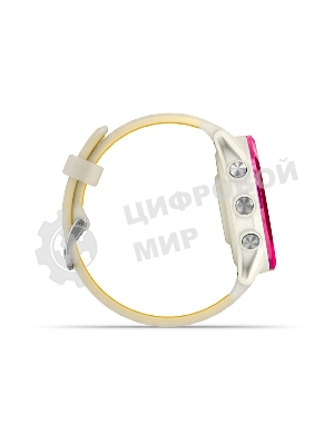 Умные часы Garmin Forerunner 570 слоновая кость, малиновый безель, ремешок манго 42мм