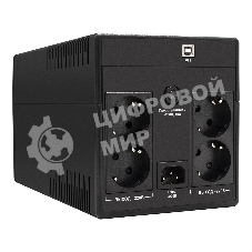 Источник бесперебойного питания ExeGate EP212521RUS Power Back UNB-1500 1500VA, черный, 4 евророзетки