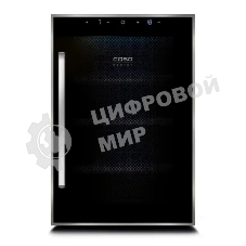 Винный шкаф CASO WineDuett Touch 12 серебристый, 33 л, 2 отсека, 12 бут., класс B