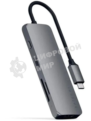 USB-концентратор Satechi ST-UCMPAM, USB Type-C, USB 3.0/USB Type-C/HDMI/SD/micro-SD, USB Type-C