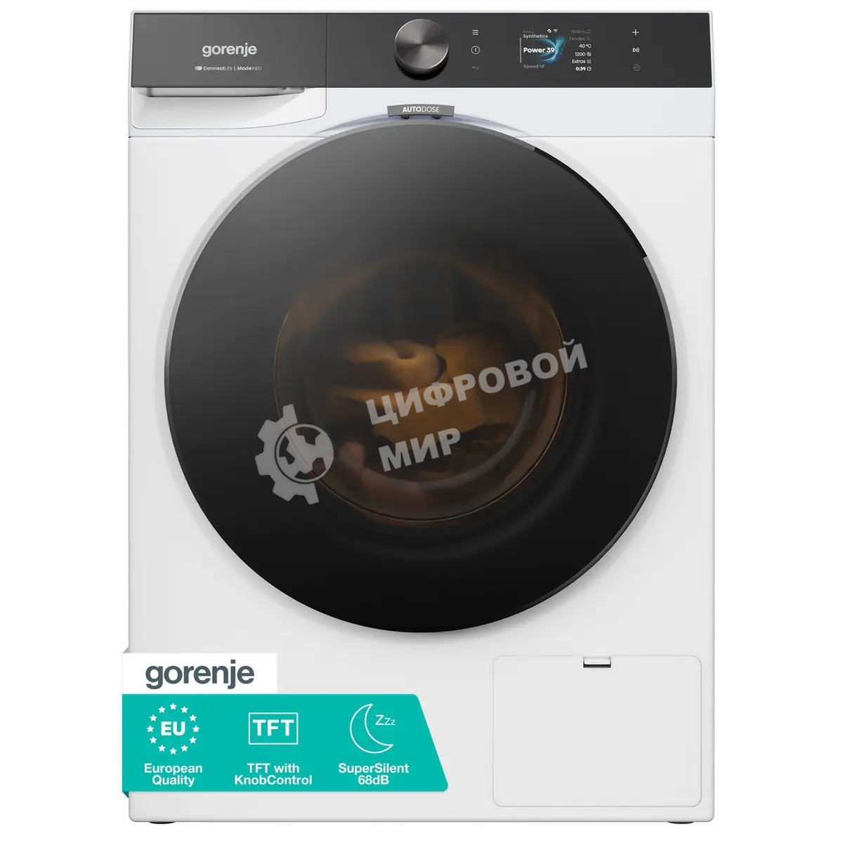 Стиральная машина Gorenje WG8X4AT4, белая, загрузка фронтальная 10.5 кг, 1400 об/мин, класс: A+++
