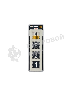 Рамка 4-местная IEK BRITE РУ-4-2-БрВа (BR-M42-G-K10) стекло ванильный