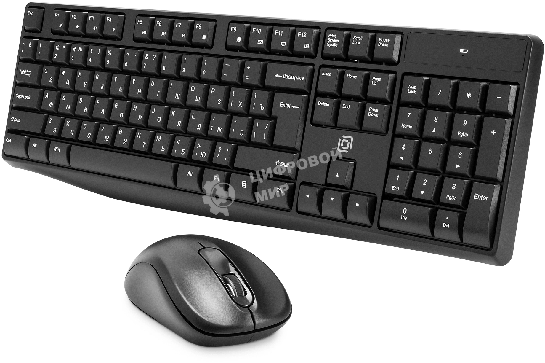 Комплект клавиатура + мышь Оклик S260W клав:черный мышь:черный USB беспроводная Multimedia (2066170)