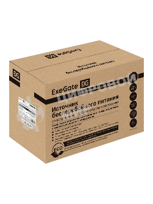Источник бесперебойного питания ExeGate EX292615RUS SpecialPro UNB-3000.LED.AVR.2SH.4C13.RJ.USB 3000VA/1800W,LED, AVR,2*Schuko+4*C13,RJ45/11,USB, металлический корпус, черный