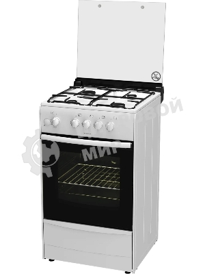 Плита газовая Darina 1B GM 441 005 W белый/черный, конфорок 4 шт, духовка 50 л, 50 см x 85 см x 51 см